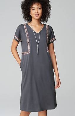 Pure Jill Etched Paisley Dress