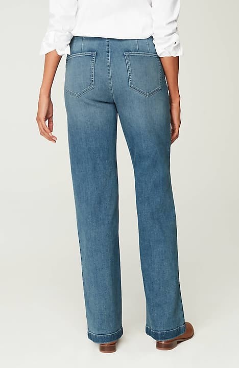 Jjill J.jill High-rise Straight-leg Patch-pocket Jeans In Light Barley