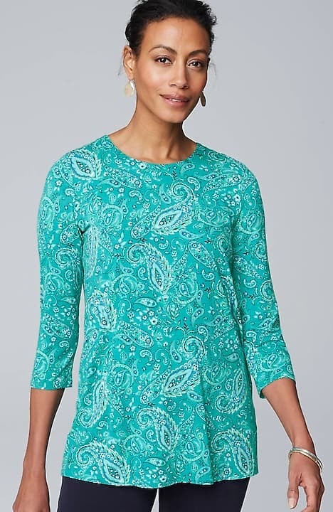 J.Jill Wearever Piped Mixed Media Top NWT Size undefined - $25