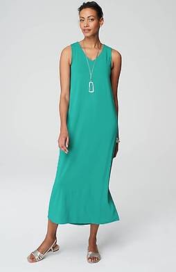 J. Jill Flounced Elliptical Paisley Knit Dress, Size S Tall NWOT