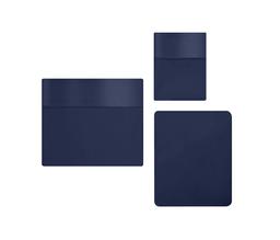 Juego de sábanas básicas de microfibra 3 piezas Dean individual - Azul marino