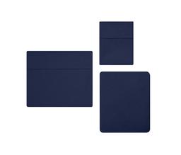 Juego de sábanas de algodón 144 hilos 3 piezas Rainer individual - Azul marino
