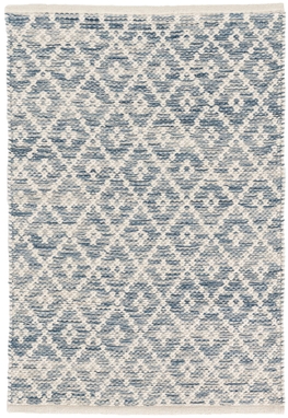 Melange Diamond Blue Woven Cotton Rug