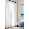 Stone Washed Linen White Curtain Panel