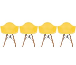Set de 4 sillas réplica Eames Armchair - Amarillo