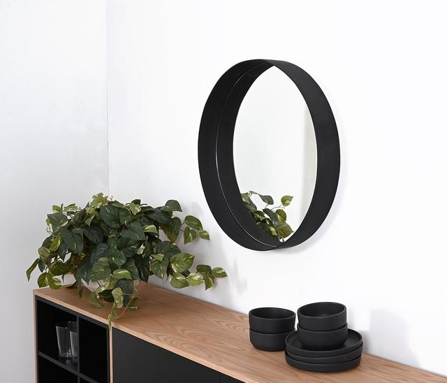 Espejo de pared Lozano 60 cm - Negro