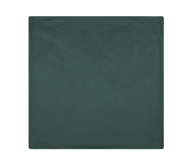 Funda para cojín de terciopelo Cachet 50 x 50 cm - Verde + Relleno de cojín 50x50 Bahamas - Blanco