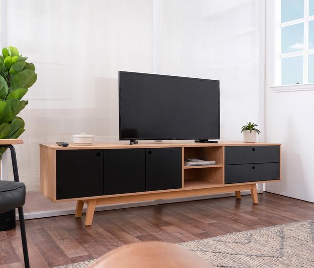Mueble para tv Evo 200 cm - Negro