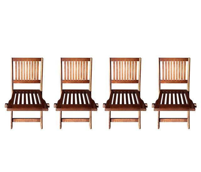 Set de 4 sillas Itzel - Nogal
