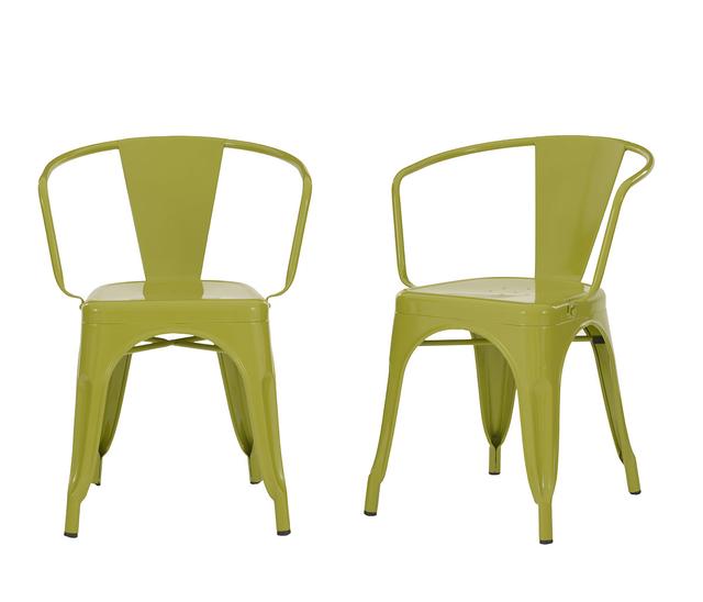 Set de 2 sillas con brazos Tolix - Verde