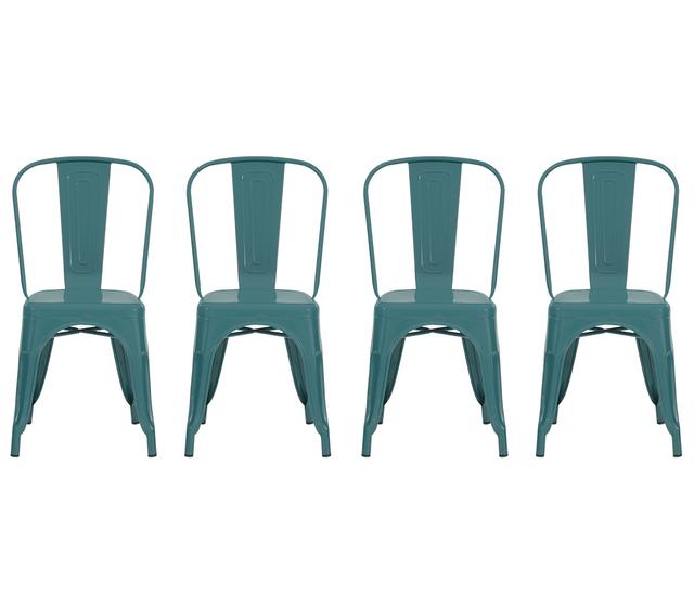 Set de 4 sillas Tolix - Azul