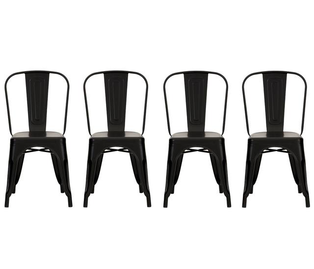 Set de 4 sillas Tolix - Negro