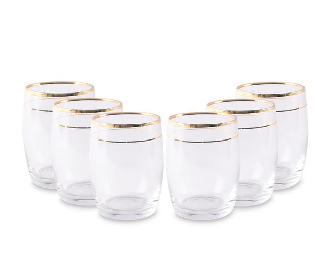 Set de 6 vasos chicos Victoria - Transparente