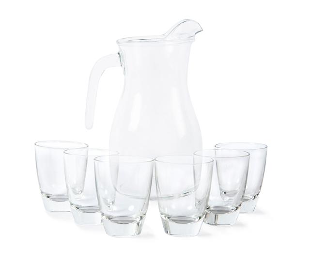 Set de Jarra Vasir 1.5 L + 6 vasos 290 ml - Transparente