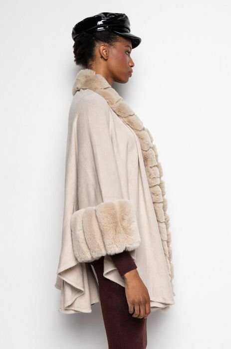 discount 85% NoName Cape and poncho Black Single WOMEN FASHION Coats Cape and poncho Fur 