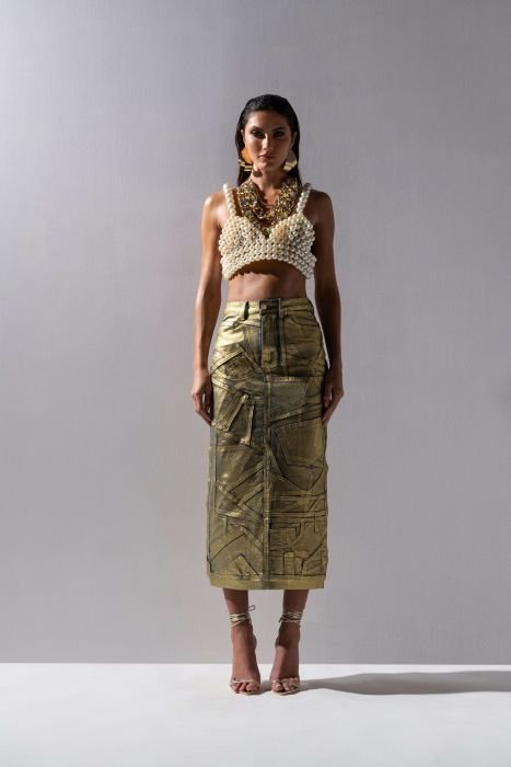 Asha Bralette in Pearl (Designer crop top) – Chaa Latte