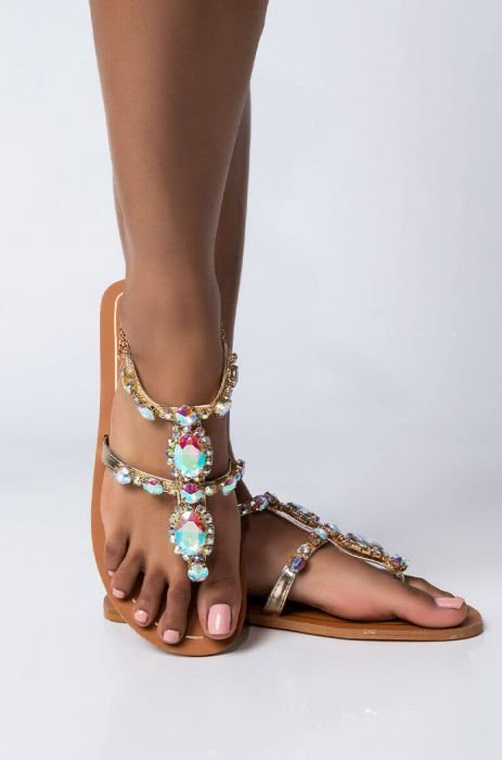 Girls Chunky Sole Glitter Gladiator Sandals