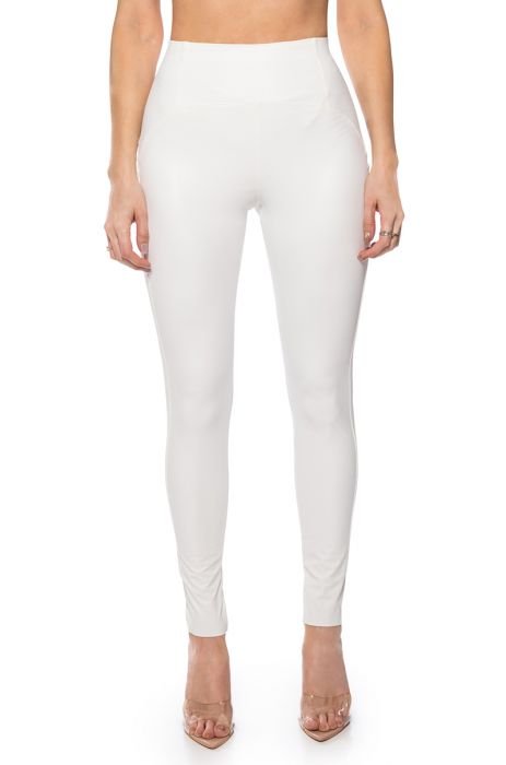 RIO HIGH RISE LEGGING WITH 4 WAY STRETCH IN WHITE