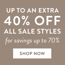 Up to an extra 40% off all sale styles for savings up to 70%. Shop Now!