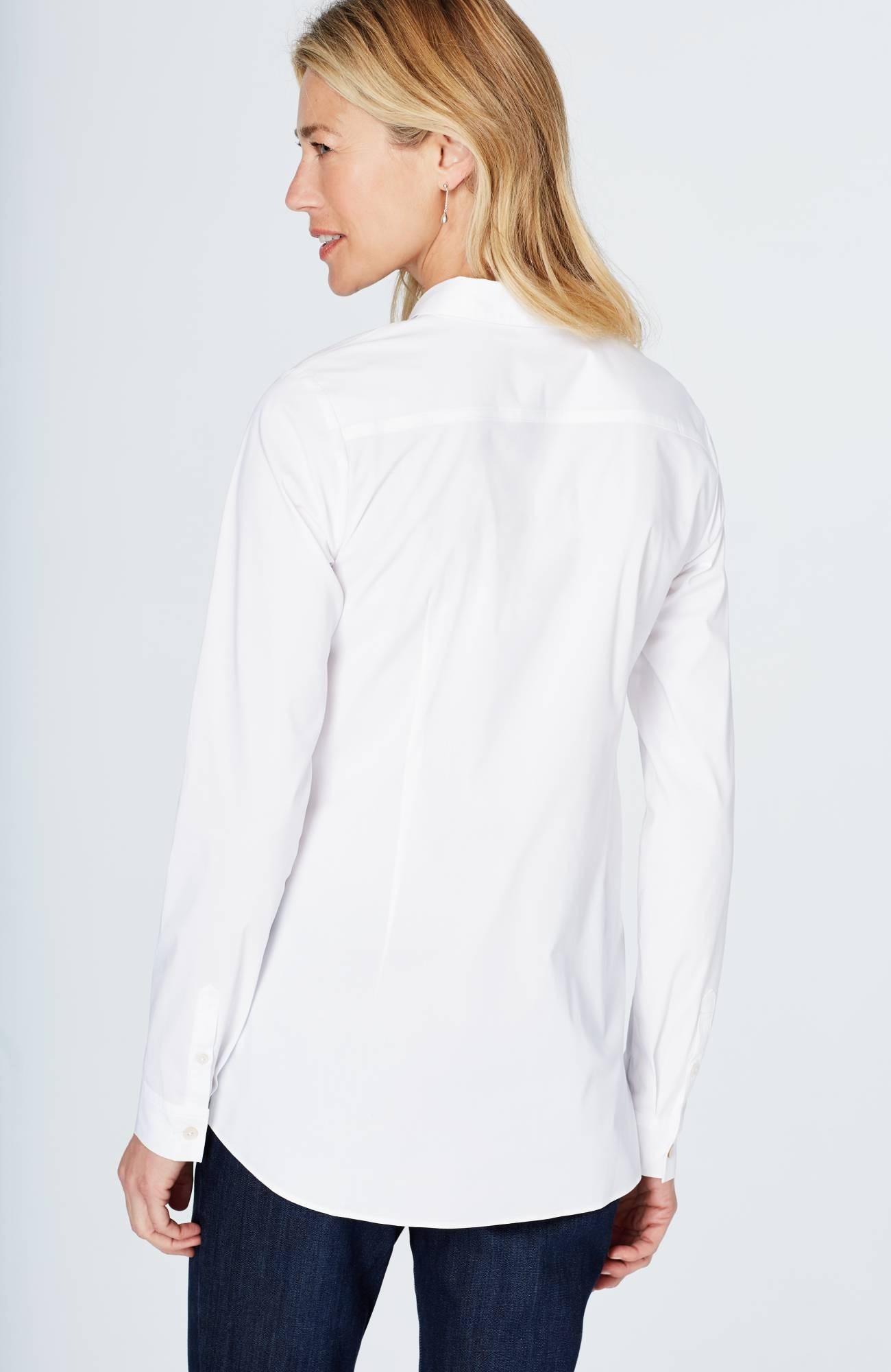 New J Jill Long Sleeves Buttoned White Linen Top All Sizes 