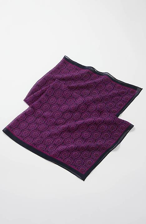 Louis Vuitton Purple Printed Silk Square Scarf Louis Vuitton