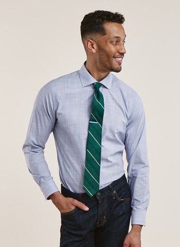 Instantly lighten up your spring wardrobe with premium linen-blend ties in modern stripes.