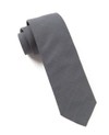 Solid Cotton Metallic Grey Tie