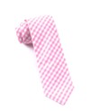 New Gingham Pink Tie