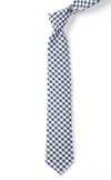 New Gingham Navy Tie