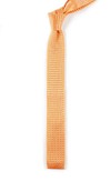 Textured Solid Knit Peach Tie