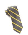 Trad Stripe Charcoal Tie