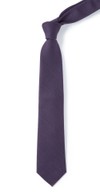 Solid Wool Eggplant Tie