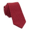 Textured Pointed Knit Red Tie
