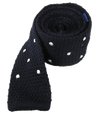 Knit Polkas Midnight Navy Tie
