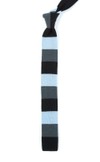 Knit Wool Master Stripe Sky Tie