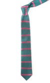 Road Horizontal Stripe Green Teal Tie