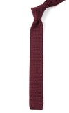 Textured Solid Knit Deep Burgundy Tie