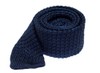 Textured Solid Knit Navy Tie