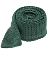 Textured Solid Knit Hunter Green Tie