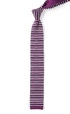 Knitted Piedmont Stripe Purple Tie