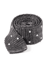Scramble Knit Polkas Charcoal Tie