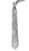 Custom Paisley Silver Tie