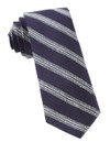 Edison Stripe Eggplant Tie