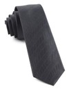 Herringbone Vow Charcoal Tie