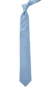 Suited Polka Dots Steel Blue Tie
