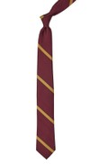 Goal Line Stripe Burgundy Tie