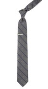 Baseball Stripe Grey Tie