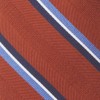 Short Cut Stripe Burnt Orange Tie