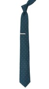 Dotted Report Teal Tie