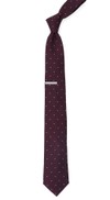 Dotted Report Wine Tie